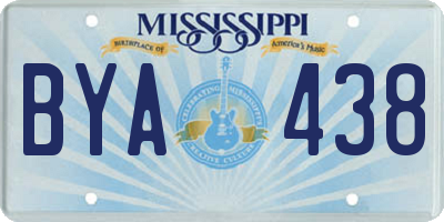 MS license plate BYA438