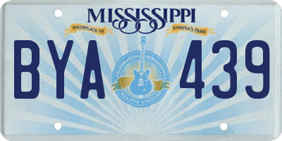 MS license plate BYA439