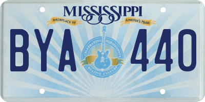 MS license plate BYA440
