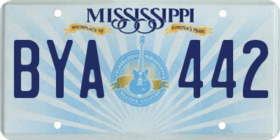 MS license plate BYA442