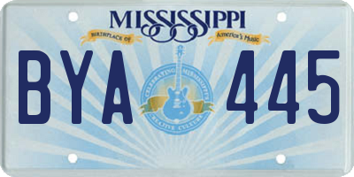 MS license plate BYA445
