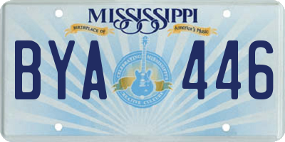 MS license plate BYA446