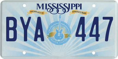 MS license plate BYA447