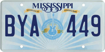 MS license plate BYA449