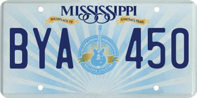 MS license plate BYA450