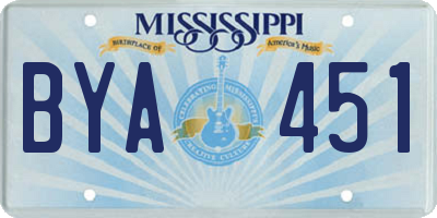 MS license plate BYA451