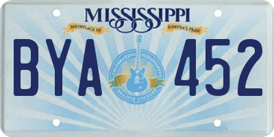 MS license plate BYA452