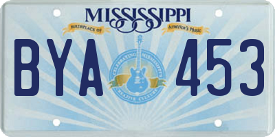 MS license plate BYA453