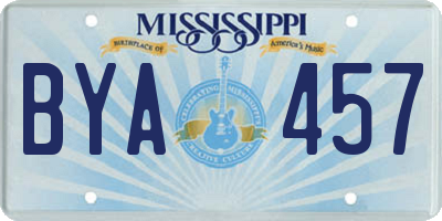 MS license plate BYA457