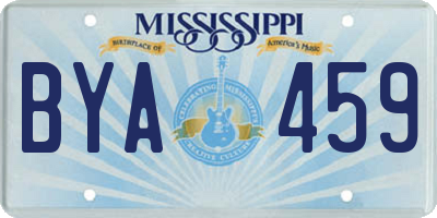 MS license plate BYA459