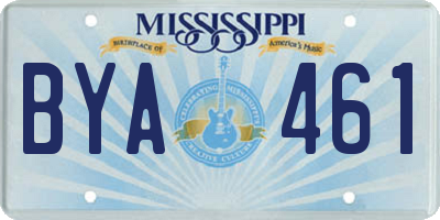 MS license plate BYA461