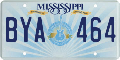MS license plate BYA464