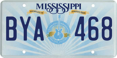 MS license plate BYA468