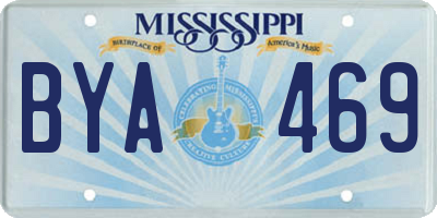 MS license plate BYA469