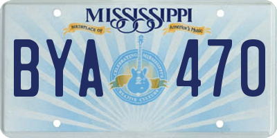 MS license plate BYA470