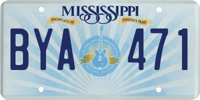 MS license plate BYA471