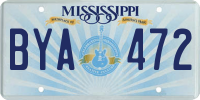 MS license plate BYA472
