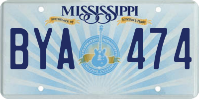 MS license plate BYA474