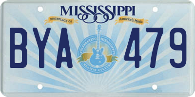 MS license plate BYA479