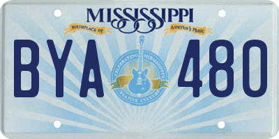 MS license plate BYA480