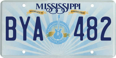 MS license plate BYA482