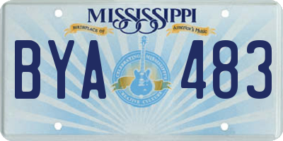 MS license plate BYA483