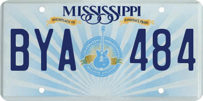MS license plate BYA484