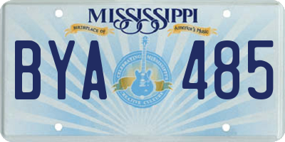 MS license plate BYA485