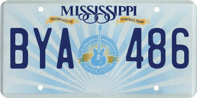MS license plate BYA486