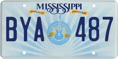 MS license plate BYA487