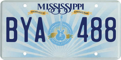 MS license plate BYA488