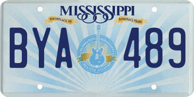 MS license plate BYA489