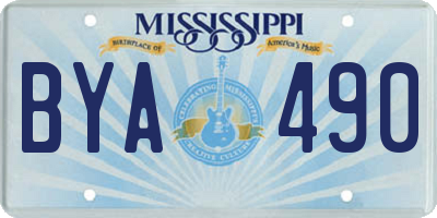 MS license plate BYA490