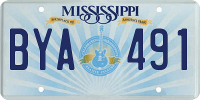 MS license plate BYA491