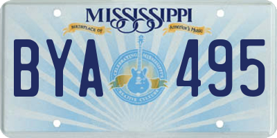 MS license plate BYA495