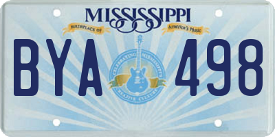 MS license plate BYA498