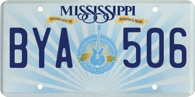 MS license plate BYA506