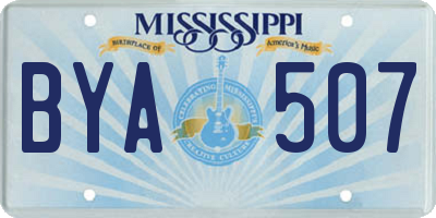 MS license plate BYA507
