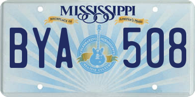 MS license plate BYA508