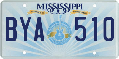 MS license plate BYA510