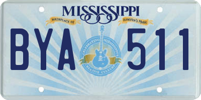 MS license plate BYA511