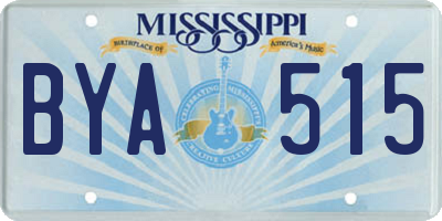 MS license plate BYA515