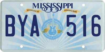 MS license plate BYA516