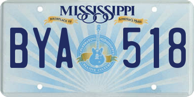 MS license plate BYA518
