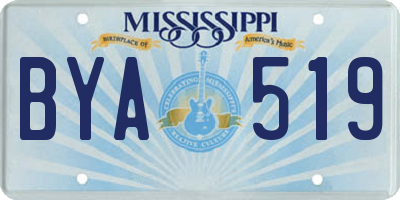 MS license plate BYA519