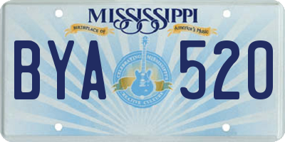 MS license plate BYA520