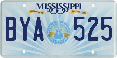 MS license plate BYA525