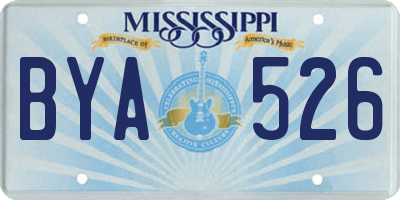 MS license plate BYA526