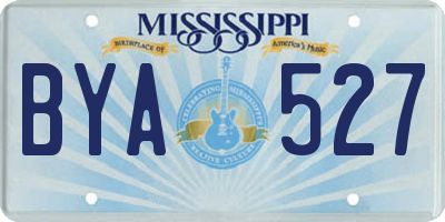MS license plate BYA527