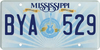 MS license plate BYA529